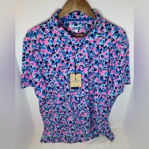NWT Chubbies Performance Polo with fun vintage pattern - XXL